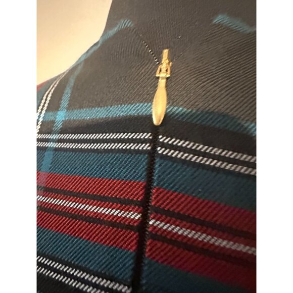 Draper James Women’s Size 2 Sleeveless Stewart Tartan Plaid Dress with Waist Tie - Picture 7 of 13